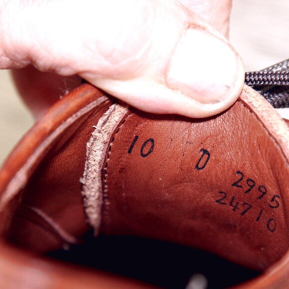 * worn 1x * Allen Edmonds BLACK HILLS 10 D Walnut Saddle * add $15 Cedar Trees - Picture 6 of 13